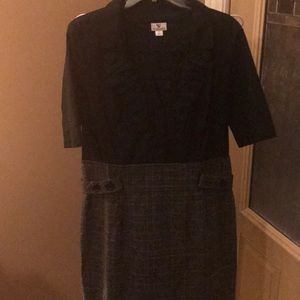 Worthington black and tweed dress size 14